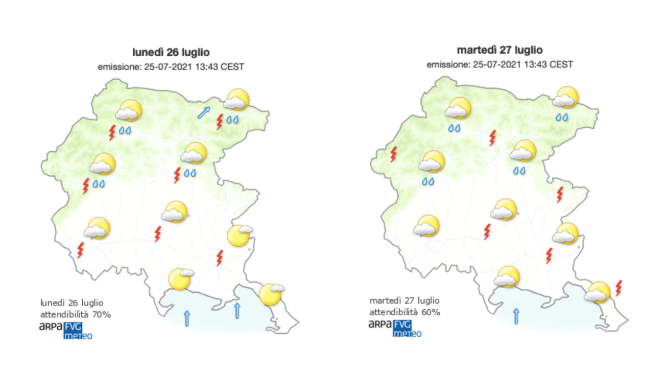 Copertina per Goriziano, sole sulla costa e possibili piogge in pianura nel pomeriggio